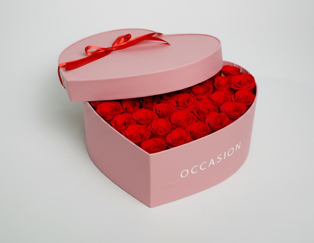 Corazón rosa 40 Rouge Roses