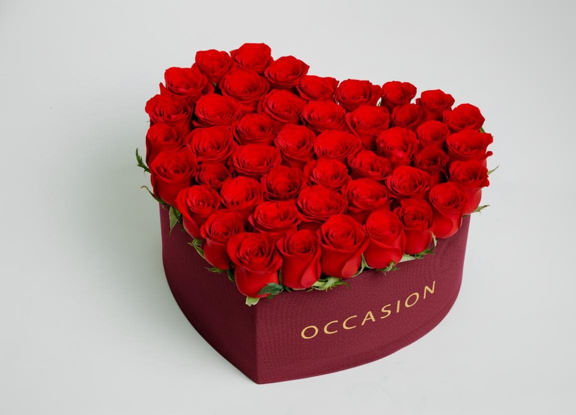 Corazón vino 45 Rouge Roses Por fuera