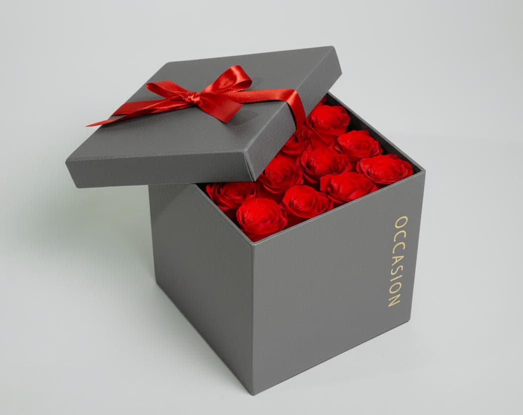 Caja gris 16 Rouge Roses