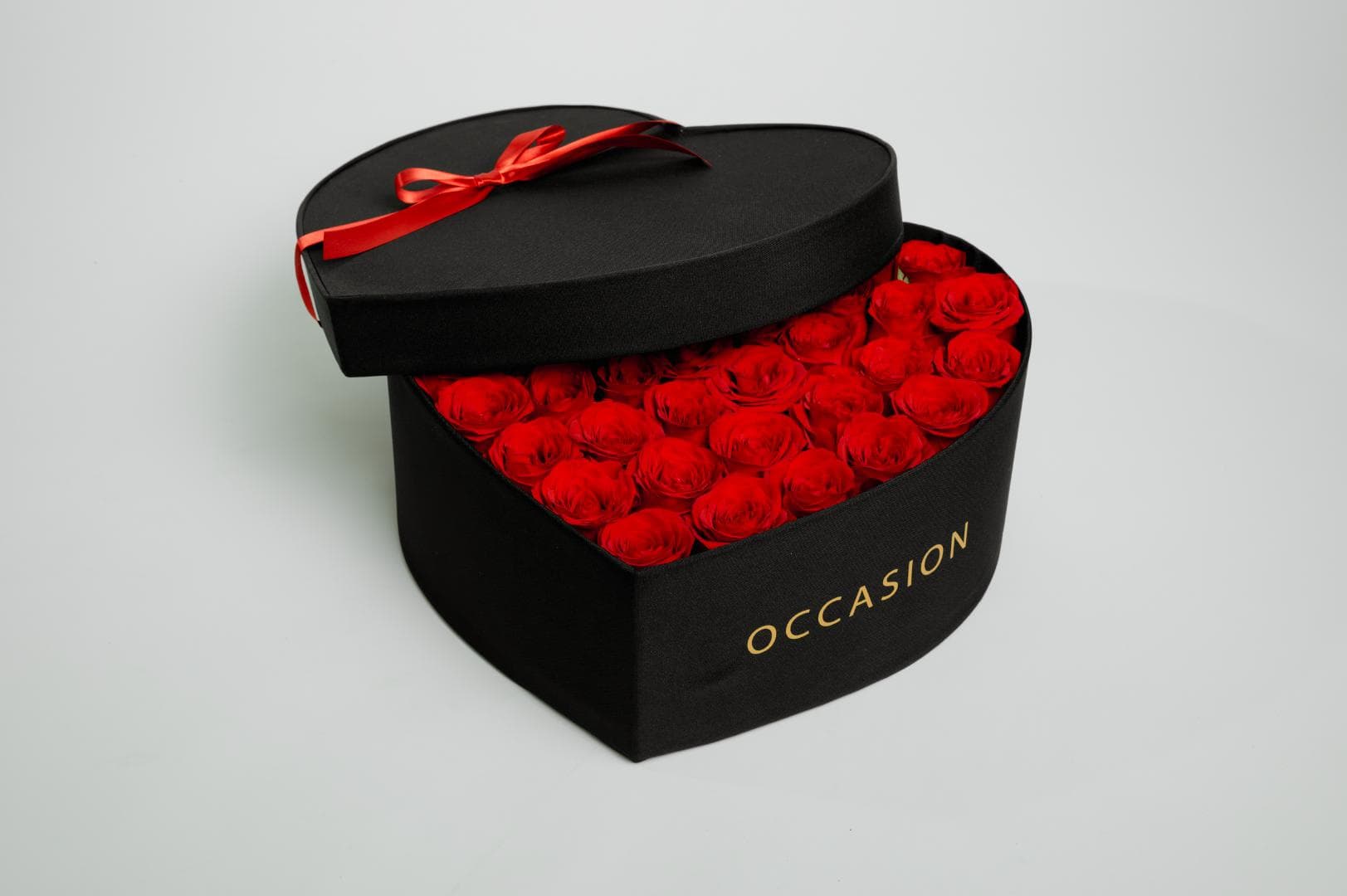 Corazón 1 Negro con 40 Rouge Roses