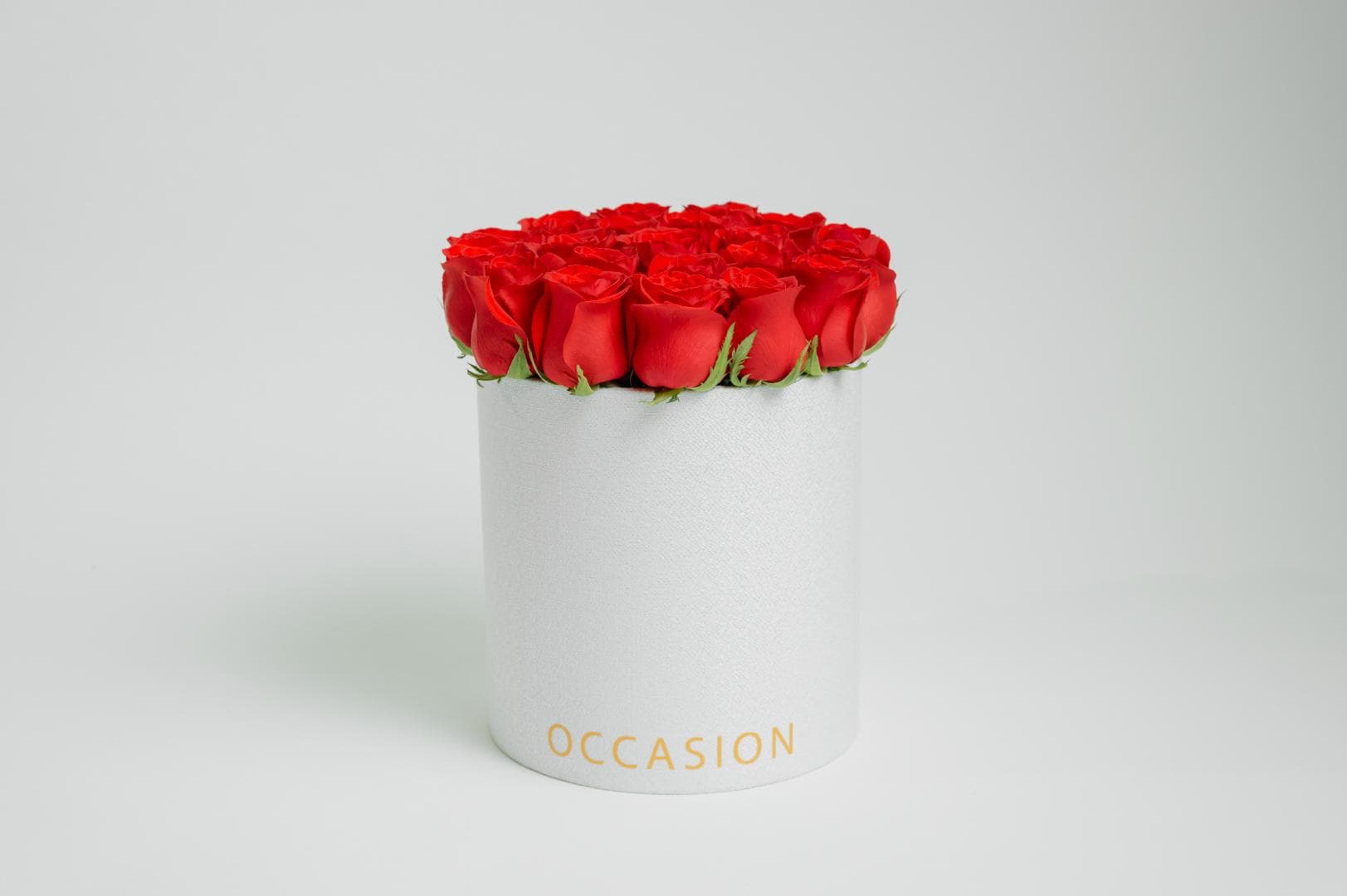 Cilindro blanco 25 Rouge Roses