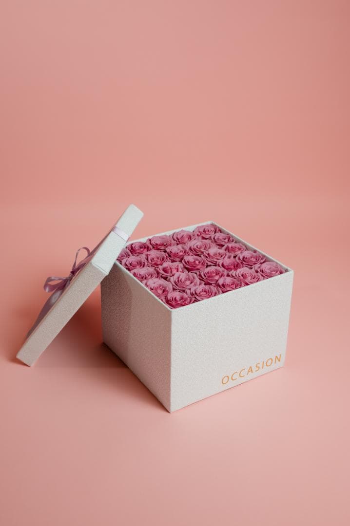 Caja blanca 25 Lavender Roses