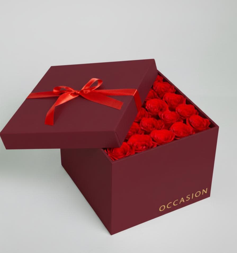 Caja 2 Vino con 25 Rouge Roses