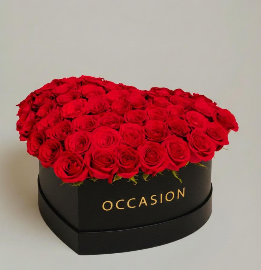 Corazón Negro 60 Rouge Roses Diseño en hongo